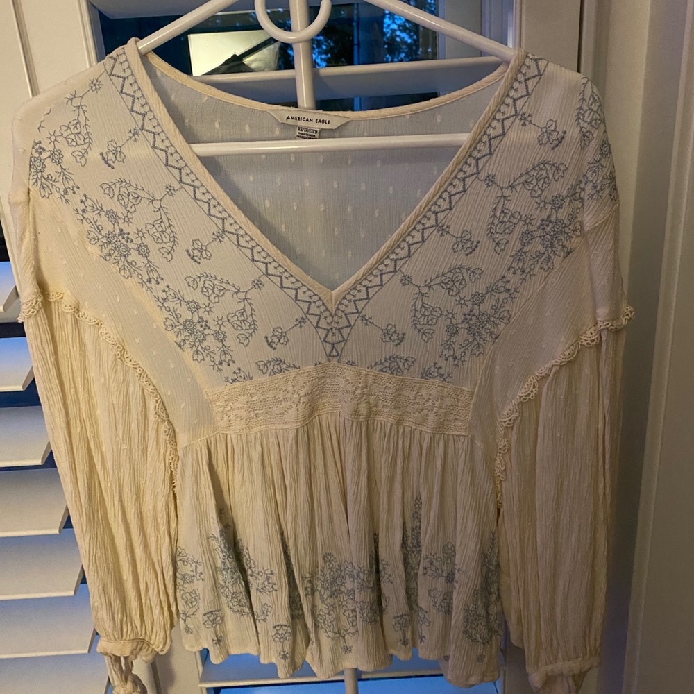Flowy American eagle top
